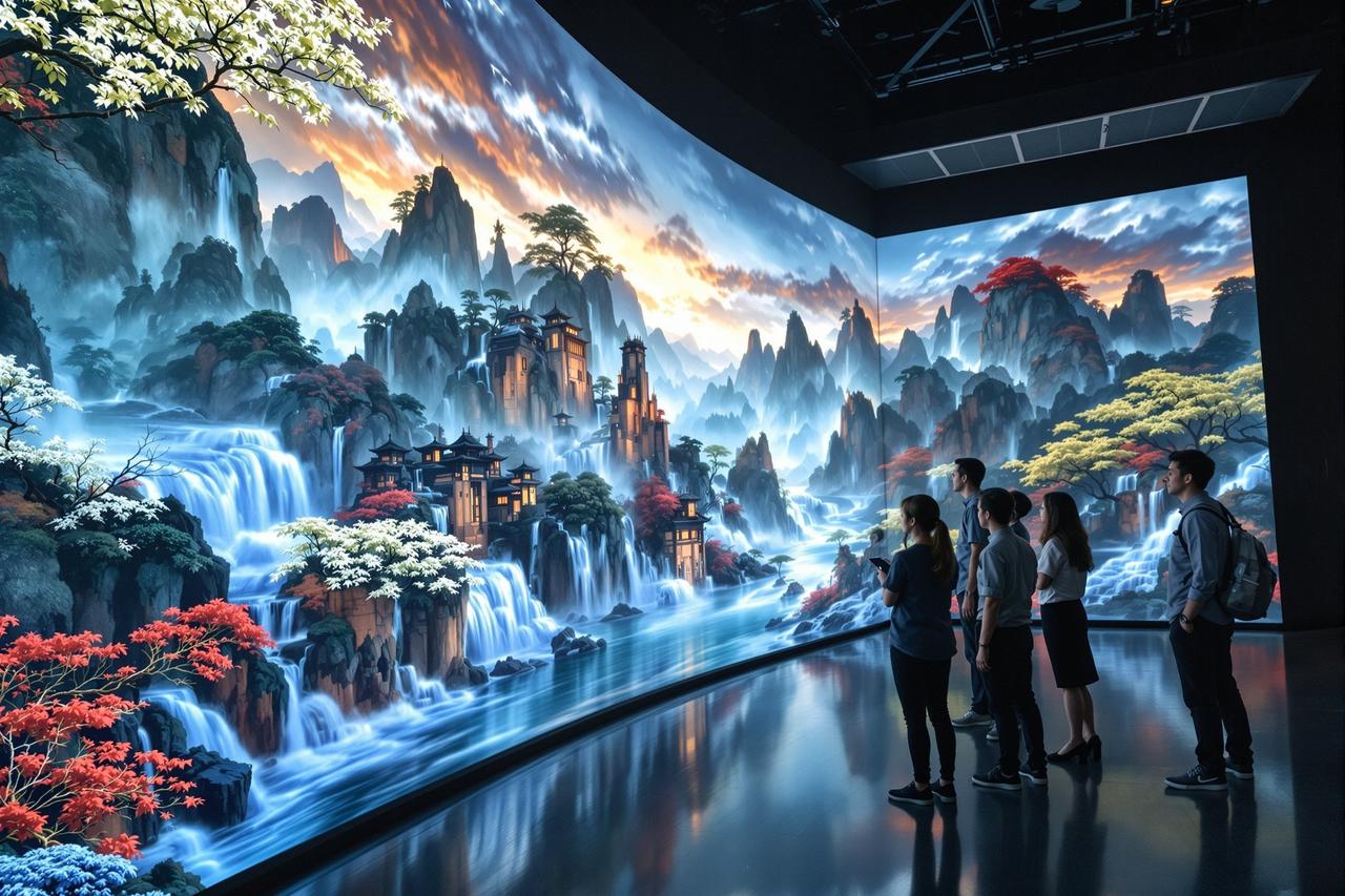 悟空免费影视携手故宫博物院打造《千里江山图》数字影像展，引领文化科技融合新方向新闻配图